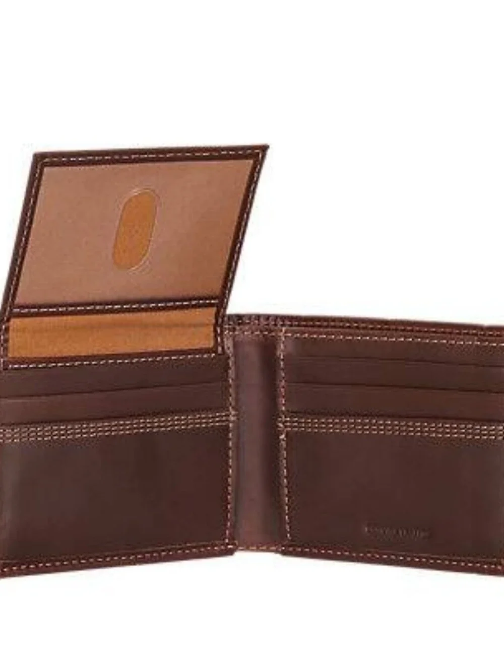 Carhartt Leather Triple-Stitched Passcase Wallet- Dark Brown
